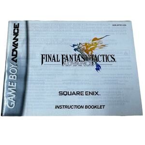Final Fantasy Tactics Nintendo GBA Game Boy Advance Original Instruction Booklet